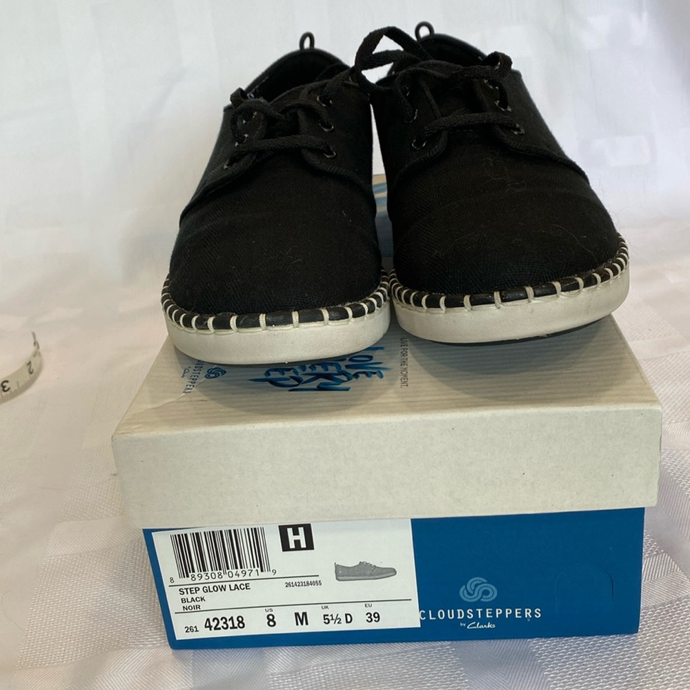 Clarks Step Glow Lace, Black, 8M